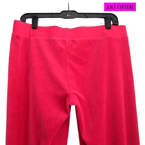 JUICY COUTURE NEW Y2K MAR VISTA SANGRIA Velour Drawstring Flare Jogger L - Picture 9 of 11